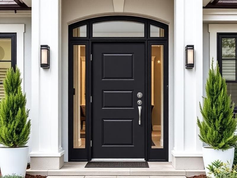 Porte d'entrée sécurisée avec serrure multipoints A2P