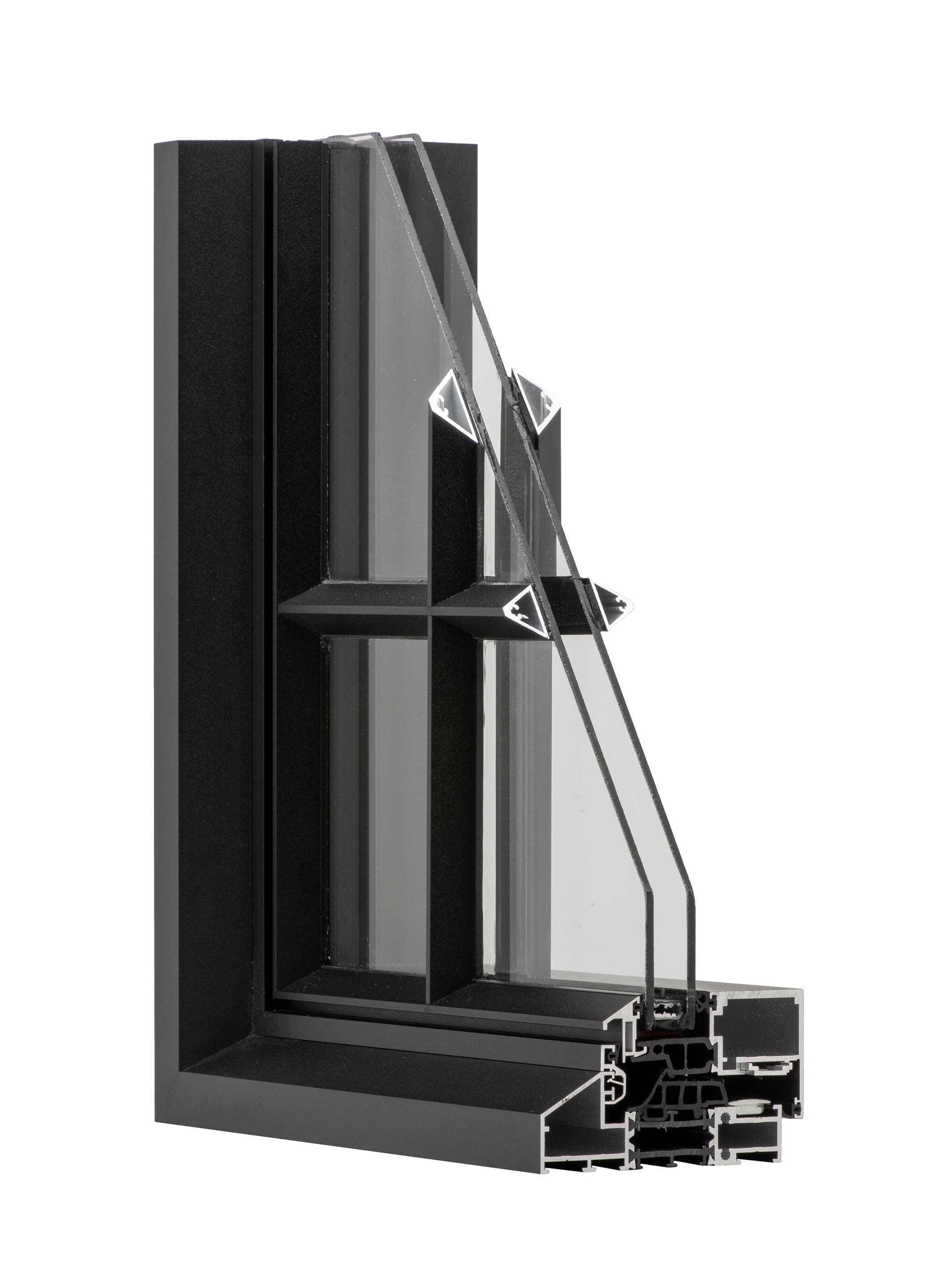 Profil châssis aluminium Profel Alu Rectobloc 106 Stratolo noir