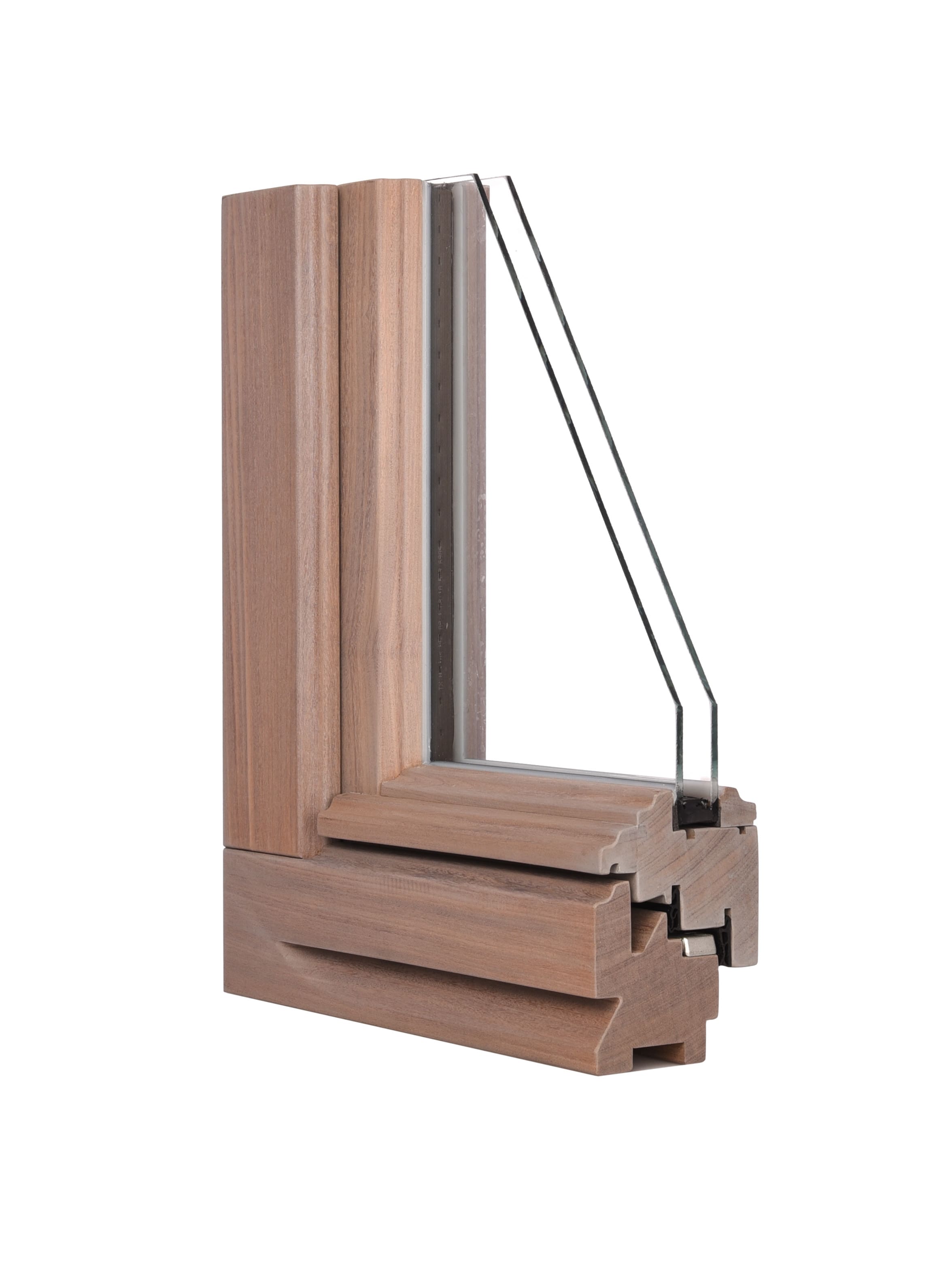 Profil châssis bois Profel BOIS afrormosia CLASSO Retro 68mm