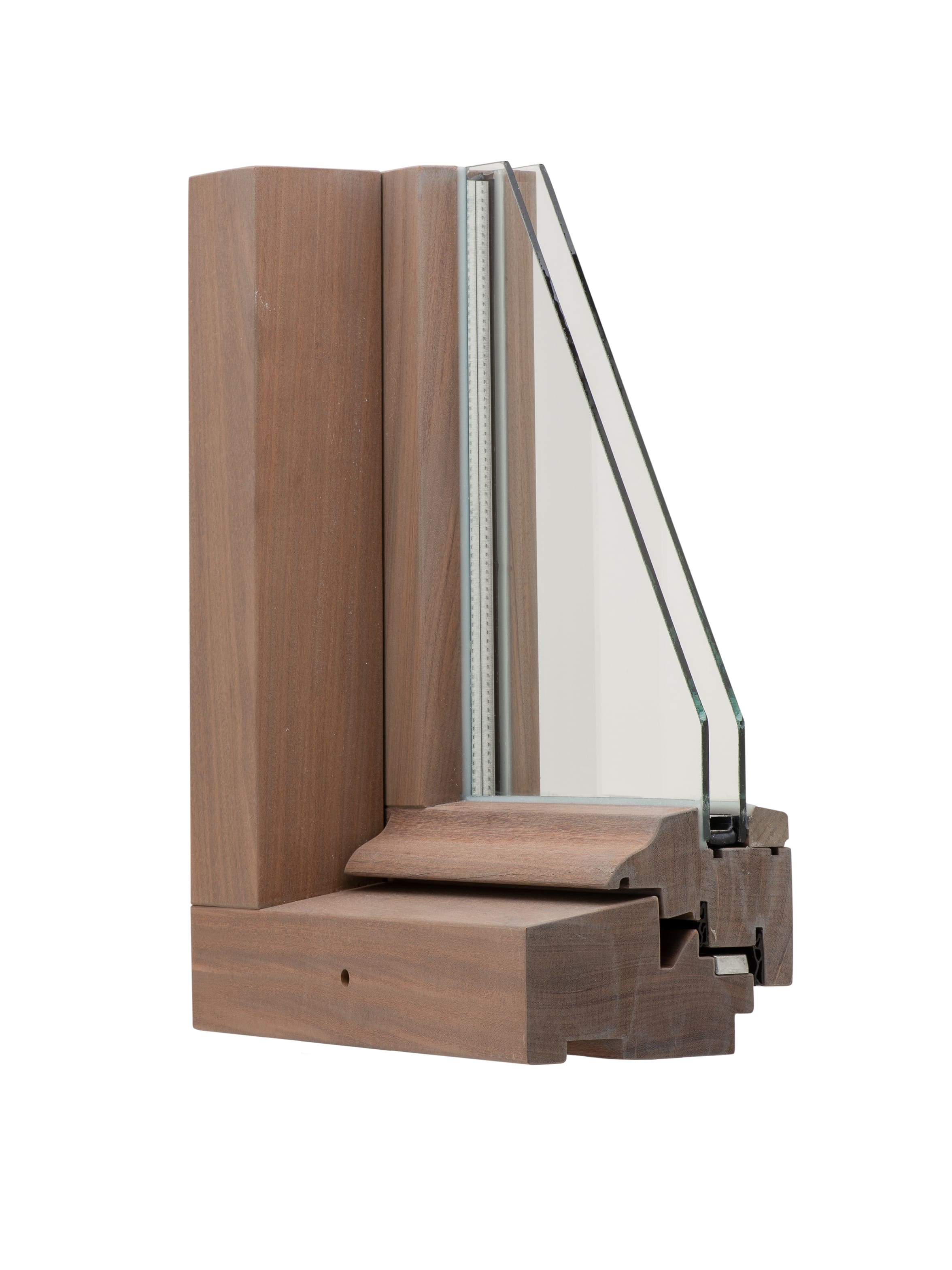 Profil châssis bois Profel BOIS afromozia COBOBLOC Antica 116mm