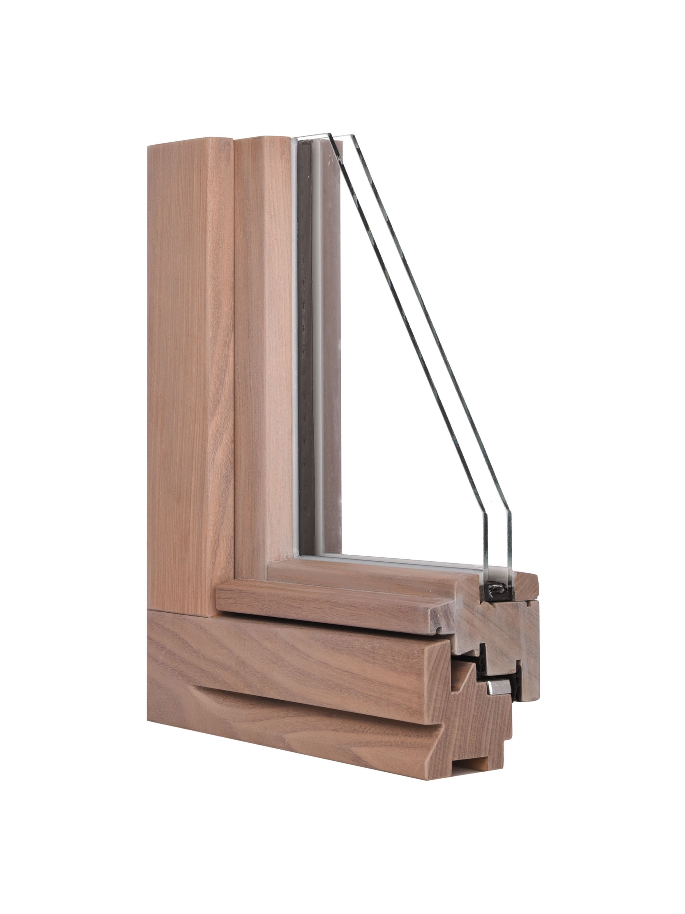 Profil châssis bois Profel BOIS afrormosia MODI Primo 68mm